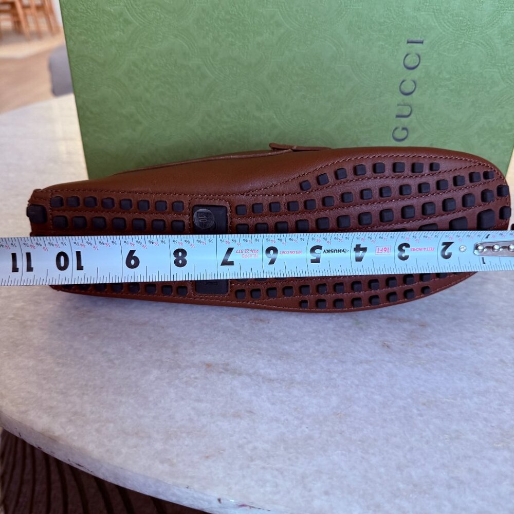 Gucci Brown Leather Men's Loafers - Picture 9 of 11